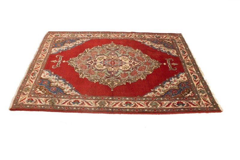 Semi-Antique Handmade Wool Floral Medallion Oriental Rug Decor Carpet 4'9X6'5 ft gallery