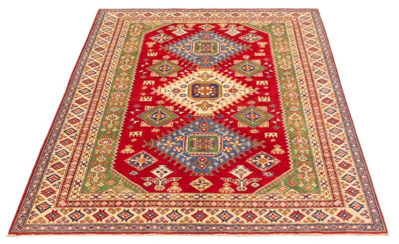Vintage Hand-Knotted Area Rug 6'0" x 8'11" Traditional Wool Carpet gallery