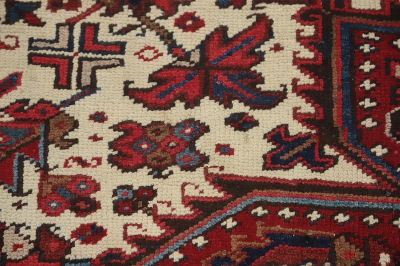 Red Traditional Style Geometric Wool Hand-knotted Vintage Area Rug 9x11 ft gallery