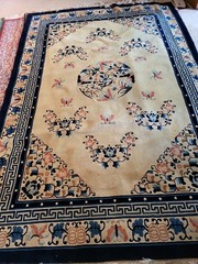SUMER SALE! CHARMING HIGH END SEMI-ANTIQUE 1960S CHINESE ART DECO RUG 6X9