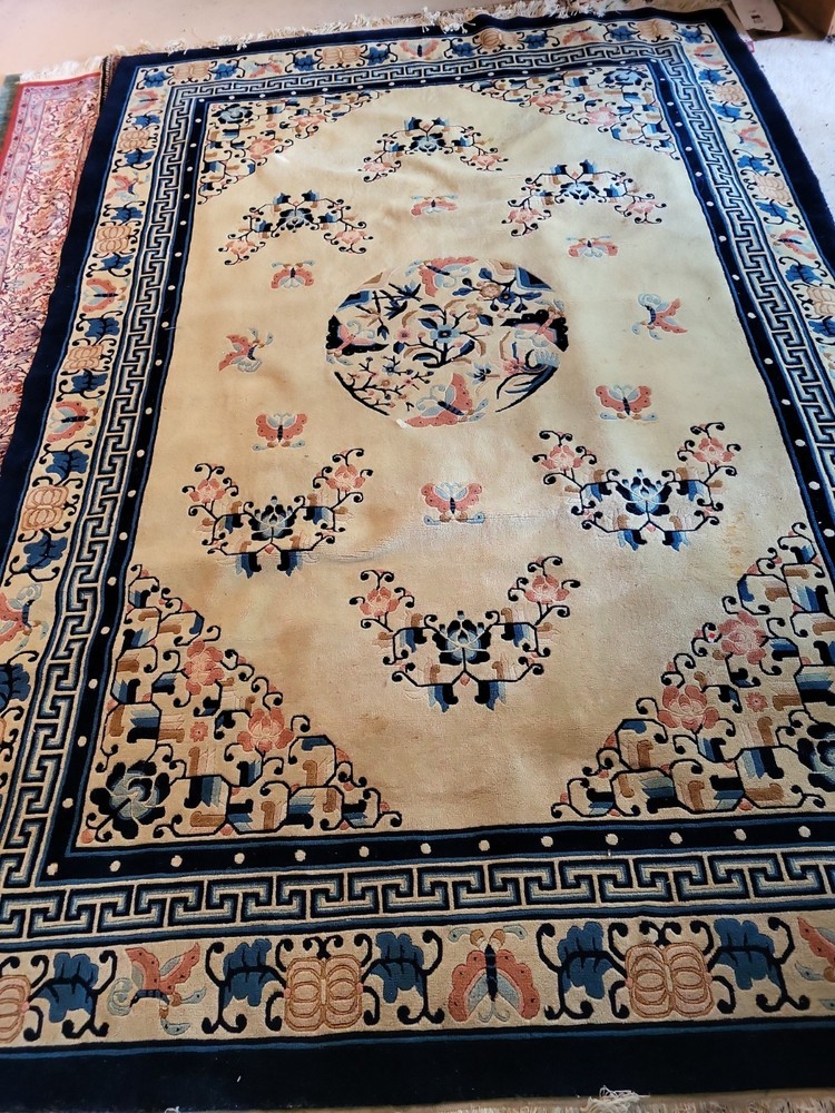SUMMER SALE! CHARMING HIGH END SEMI-ANTIQUE 1960S CHINESE ART DECO RUG 6X9