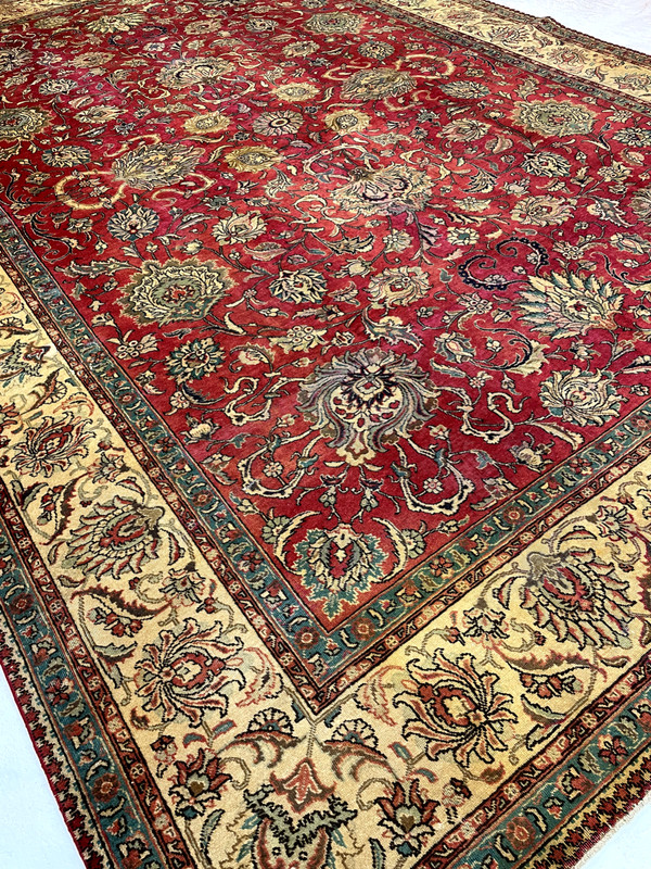 Antique Oriental Hand-Knotted Wool Area Rug Red/Beige/Blue/Green 11'5" x 16'3" gallery