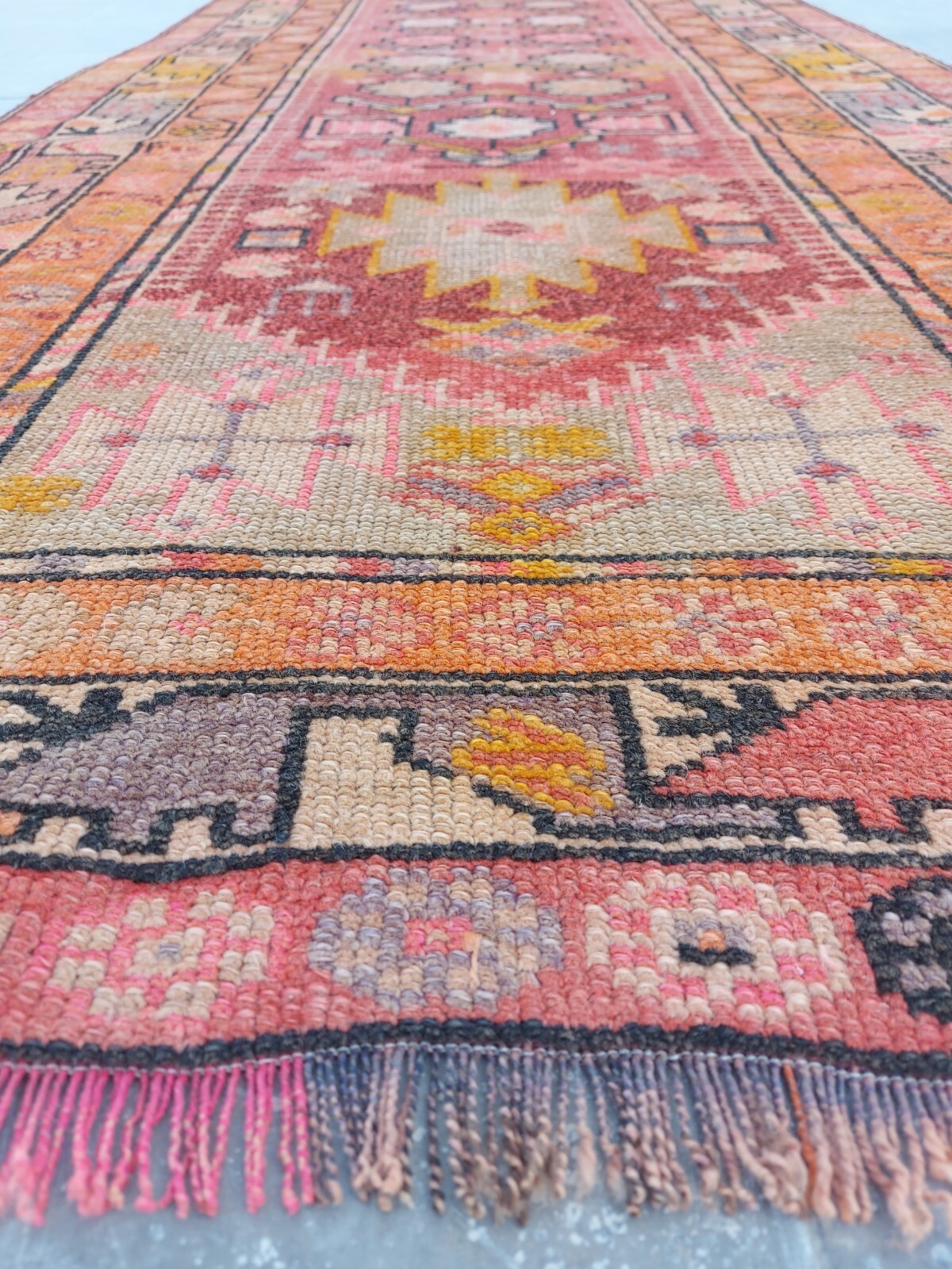 Antique Runner Rug Heriz Area Rug Perr s Old Natural Deco Carpet Rare Rug 3x15 gallery