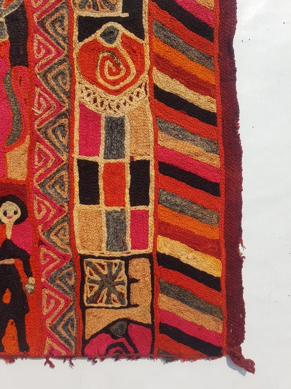Vintage Traditional Handcrafted Lovely Embroidery Rug for Home Décor 86x48 cm gallery