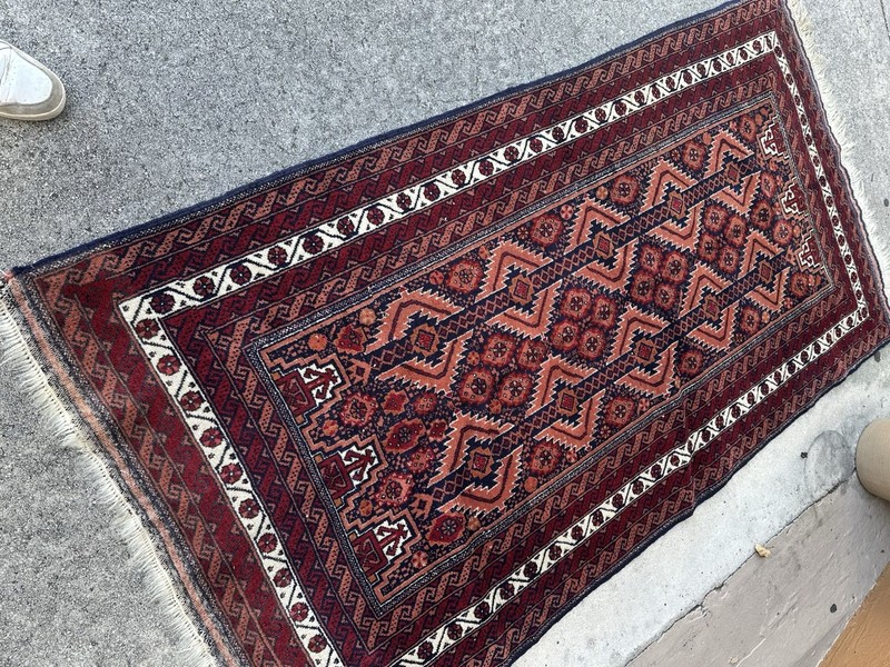 Vintage Baloouchi Tribal Handmade Oriental Rug 74”x42” gallery