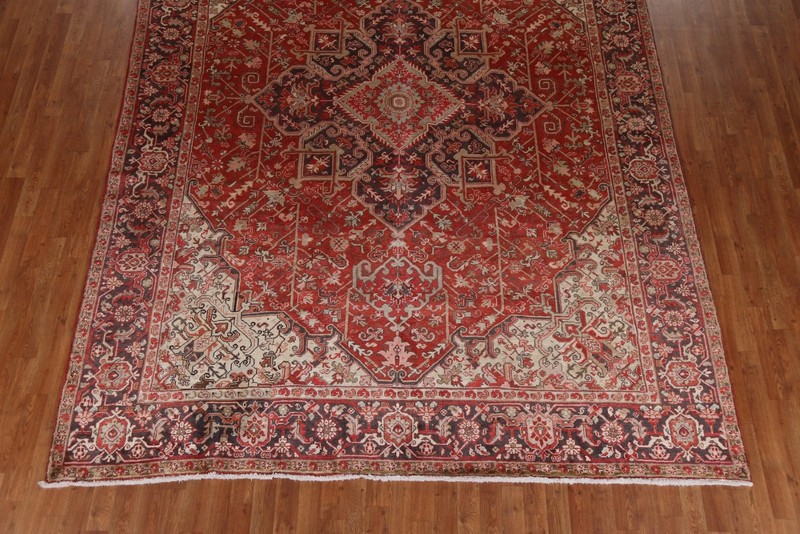 Vegetable Dye Traditional Red Area Rug 9x11 Ft Hand-Knotted Oriental Wool Carpet gallery