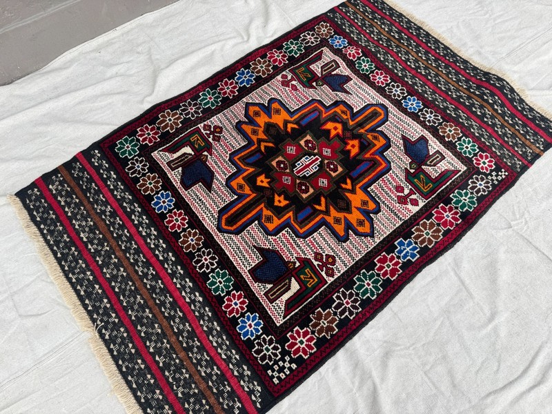 Antique Afghan Hand Knotted Vintage Wool 3x5Ft Rug Tribal Oriental Prayer Carpet gallery