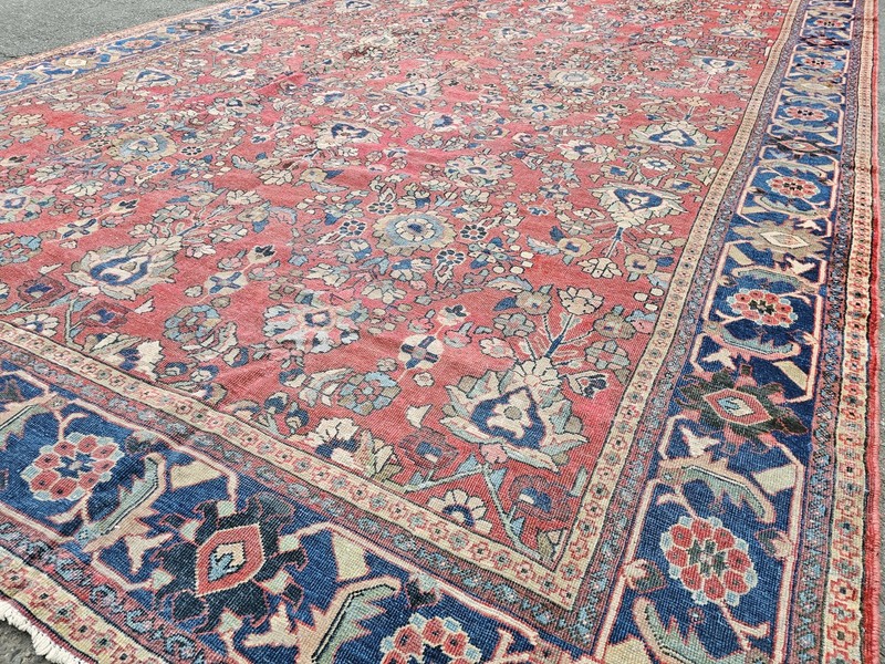 10.4 x 16.9 VEG DYE ANTIQUE SERAPI QUALITY CAUCASIAN VINTAGE HERIZ USHAK gallery