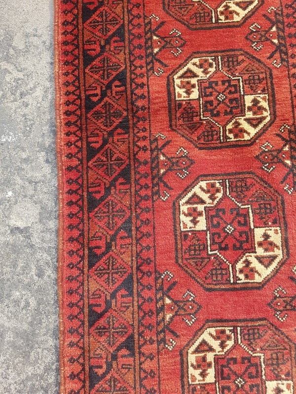 Vintage Hand Made Traditional Rug Epic Oriental Wool Multicolor Carpet 288x83 cm gallery