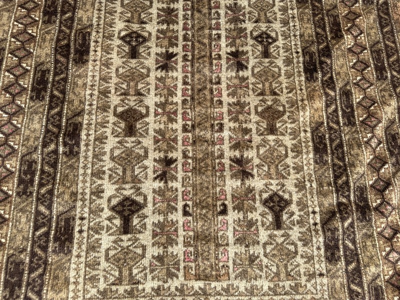 3'4 x 4'9 ft Antique Afghan Hand-Knotted Rug Vintage Tribal Wool Oriental Carpet gallery