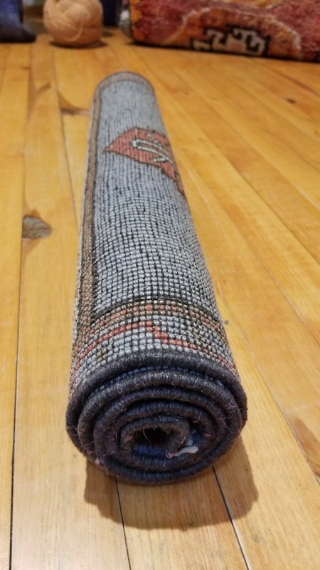 Stunning Antique 1940-1950's Wool Pile Natural Dye Tribal Rug 1'9'' x 2'10'' gallery