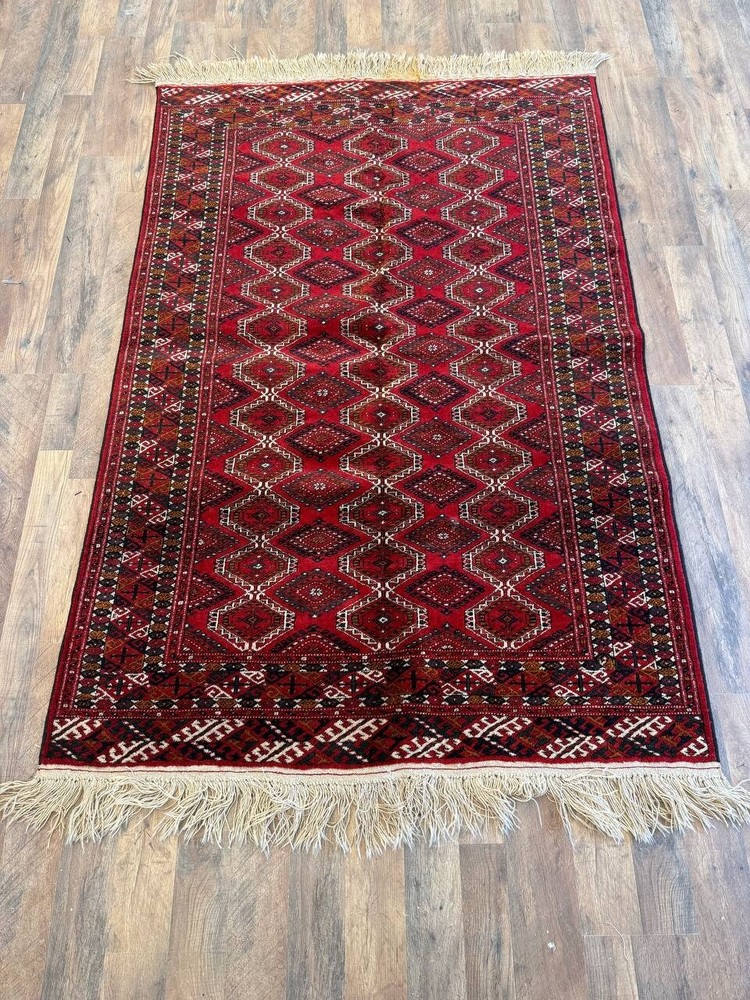 Vintage Turkmen Rug 50x84" | 50+ Yrs Old | MINT Unused | $90K Value | Hand-Knott
