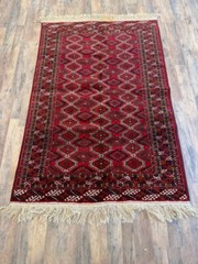 Vintage Turkmen Rug 50×84″ | 50+ Yrs Old | MINT Unused | $90K Value | Hand-Knott