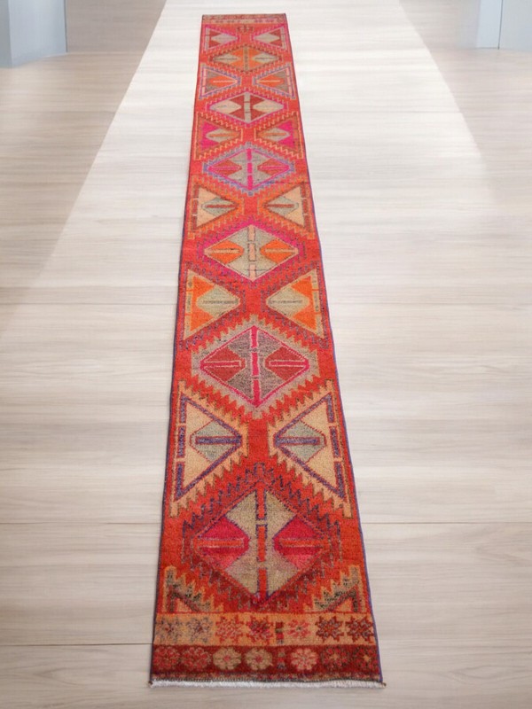 2x13 Runner Rug Hand Made Long Narrow Hallway Rug Low Pile. Actual 1.9 x 12.6 ft gallery