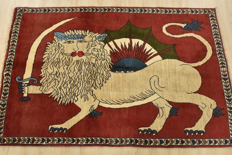Yalameh Rug 3’4” x 5’2” Red Wool Vintage Traditional Hand-Knotted Carpet gallery