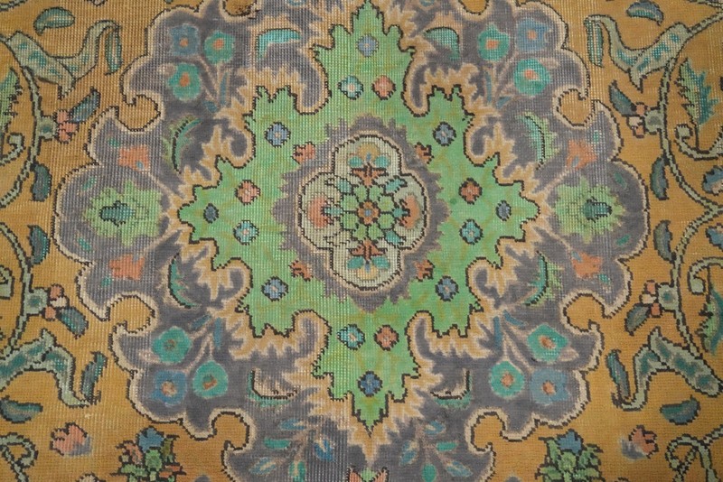 Vintage Wool Traditional Orange Area Rug 7x10 ft Hand-knotted Floral Carpet gallery