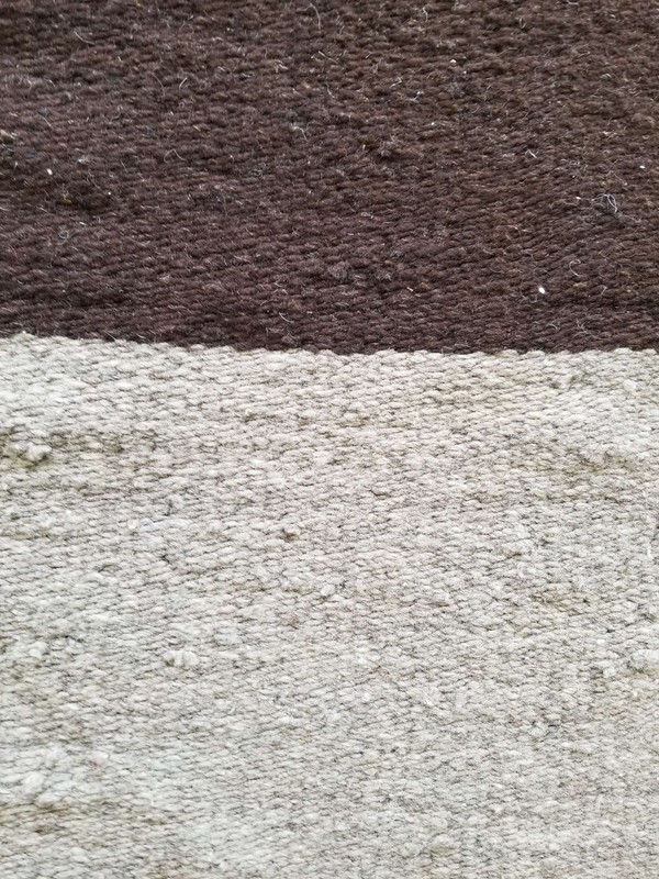 Fine Vintage Traditional Hand Made Oriental Wool Beige Brown Kilim 217x149cms gallery