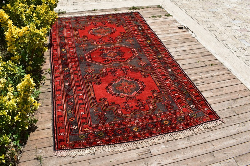 Caucasian Rug 58''x95'' Hand Knotted Vintage Primitive Gray 4x7 Rug 150x242cm gallery
