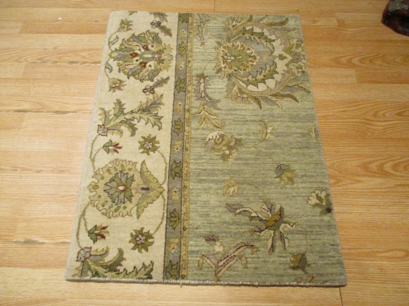 2x3 Modern Agra ABC Collection Handmade-knotted Wool Rug #19 gallery
