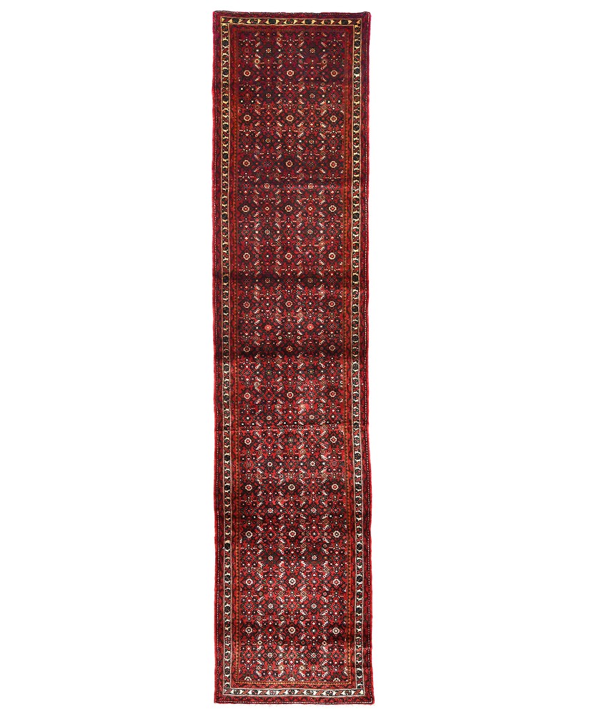 Hand-Knotted Wool Oriental Runner Rug Oversized Carpet Hallway Decor 2'9X12'5 ft