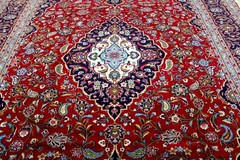 10X13 MAGNIFICENT ANTIQUE 200+KPSI HAND KNOTTED VEGETABLE DYE WOOL KASHANN RUG