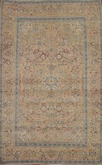 Vintage 8×11 Floral Traditional Area Rug Hand-Knotted Wool Room Size Carpet