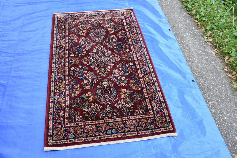 Karastan Rug 785 Red Sarouk 2.6x4.3 Special Order no Fringes Very Nice #Y24 gallery