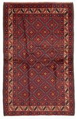Vintage Hand-Knotted Area Rug 3’10” x 6’2″ Traditional Wool Carpet