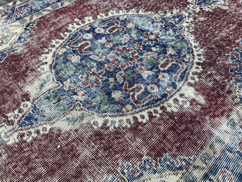 Home Decor Rug, Turkish Vintage Rug, Boho Decor Rug, Oushak Rug, 3,8 x 6,9 ft gallery