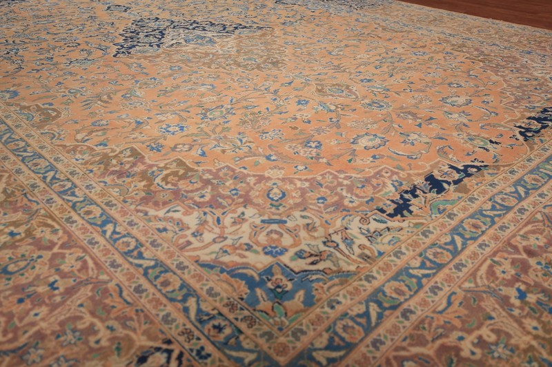 Rust Wool Floral Najafabad Vintage Rug 10x13 Hand-knotted Living Room Carpet gallery