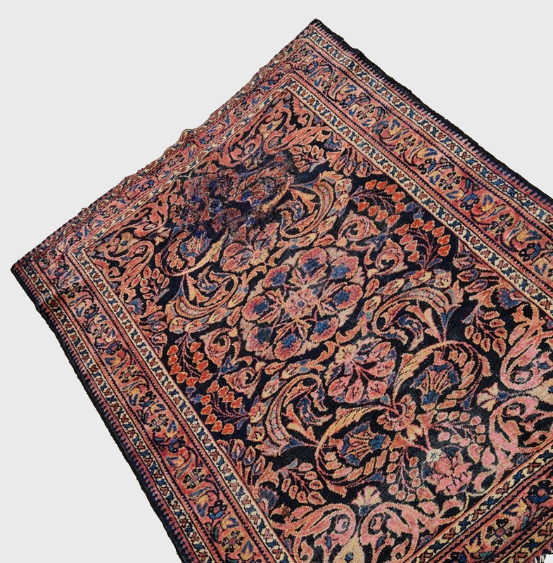 3'6"x5''6" ANTIQUE HAND KNOTTED CAUCASIAN TABRIZI SERAPE TRIBAL WOOL MUTED RUG gallery