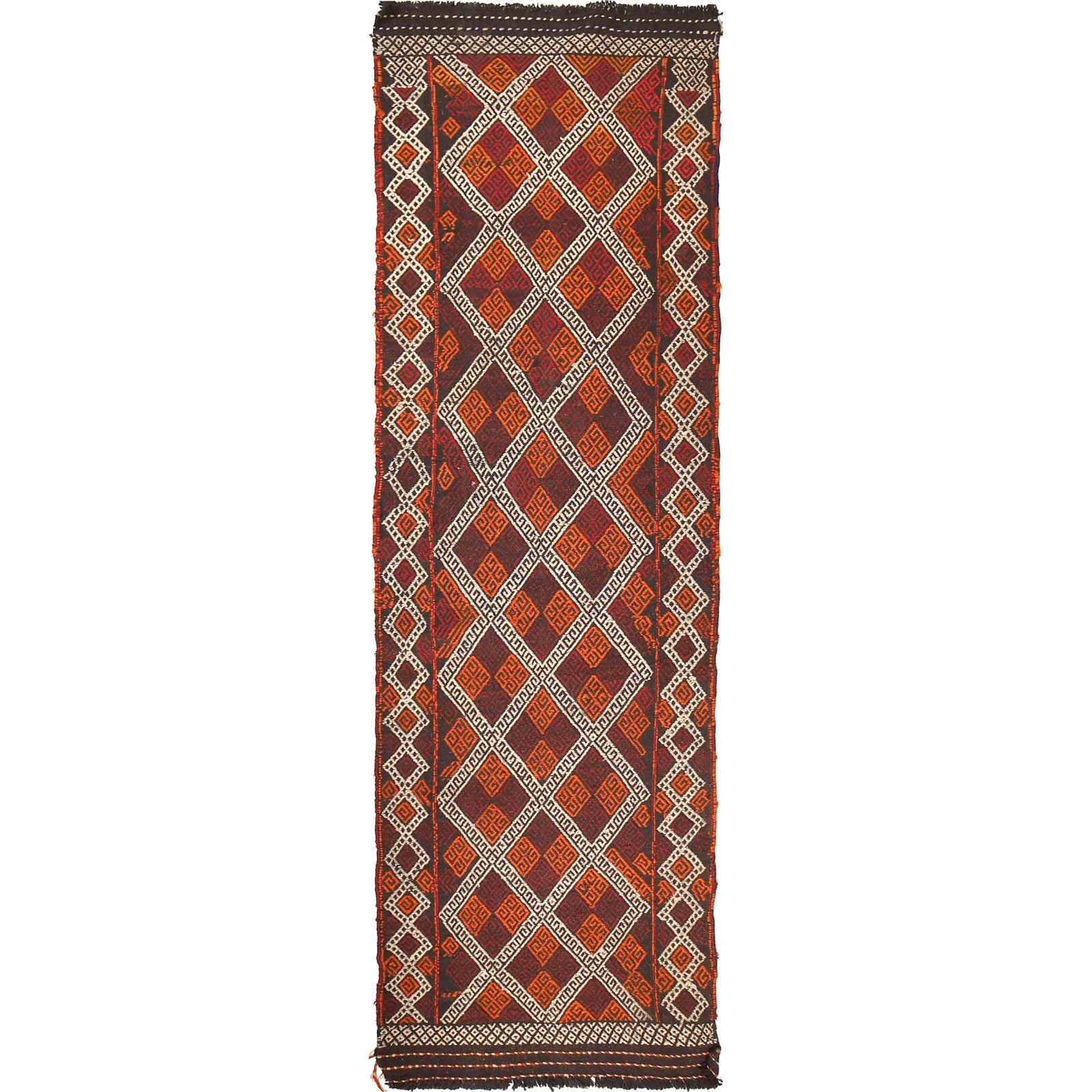 Traditional Persian Style Runner Rug Handmade Oriental Carpet 8.2x2.5ft gallery