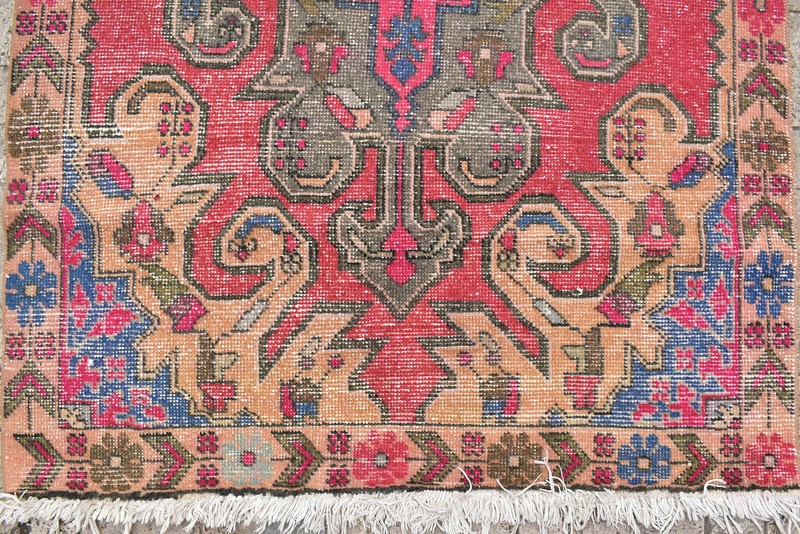 Turkish Rug 50''x84'' Vintage 4x7 Muted Color Oushak Pink AMAZING Rug 128x216cm gallery
