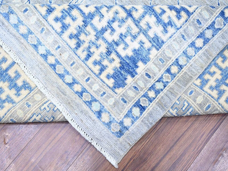 9'9"x13'8" Coin Gray, Hand Knotted, Washed Out Khotan Inspired Pomegranate Desig gallery