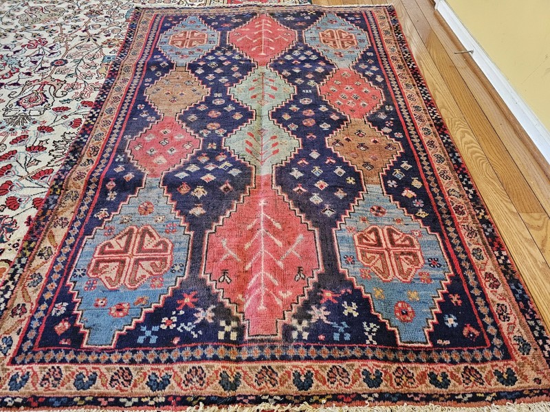 4.4x6.7 ANTIQUE VEG DYE SERAPI TURKISH VINTAGE KAZAK SHIRVAN Hand Knotted gallery