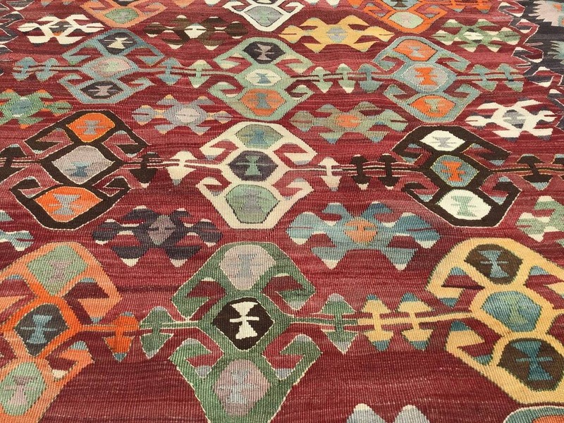 Turkish Area kilim rug, Anatolian rug, Teppich Kelim, Tapis, 5'7"x 9'6"ft, gallery