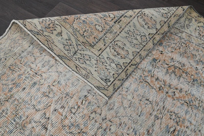 Oushak Turkish Vintage Rug 5x8 Kilim Rug Anatolian Handmade Boho Decor ORANGE gallery