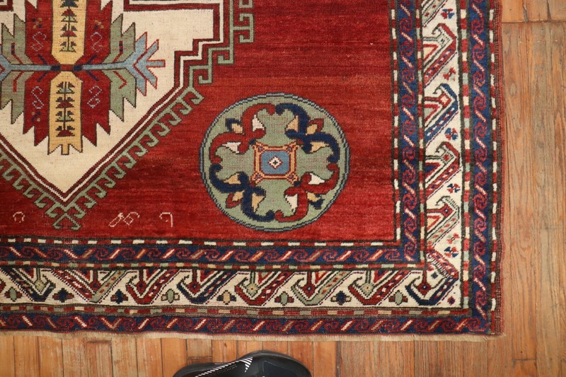 Antique Dated Caucasian Kazak Rug Size 6'5''x9'1'' gallery