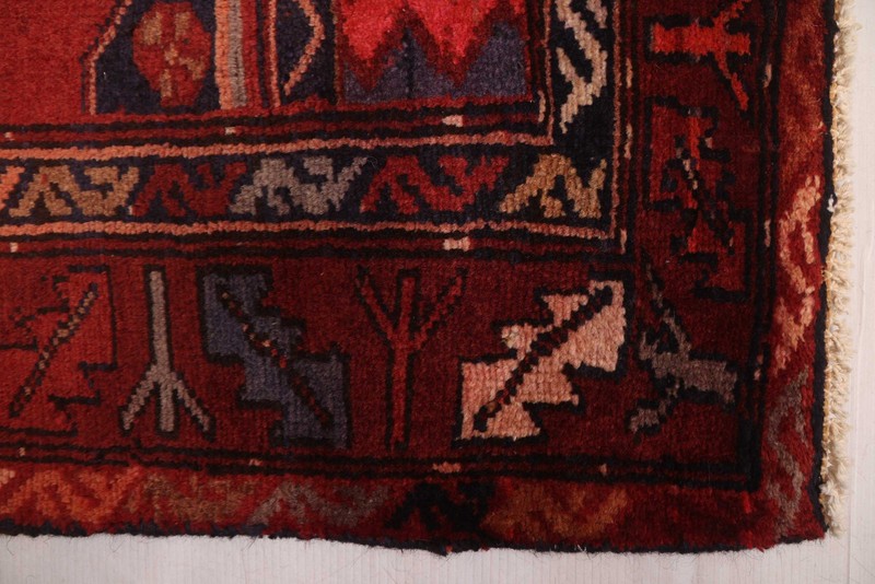 3'6" x 9'8" Vintage Hand-knotted Runner Rug Traditional Oriental Wool Carpet gallery