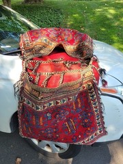 Hand-knotted, hand-woven Bakhtiari style Saddle Bag
