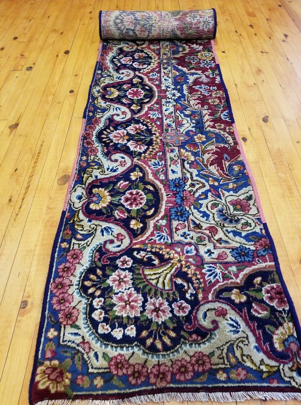 Vintage 1950-1960's Floral Turkish Runner 2' × 11'6" gallery