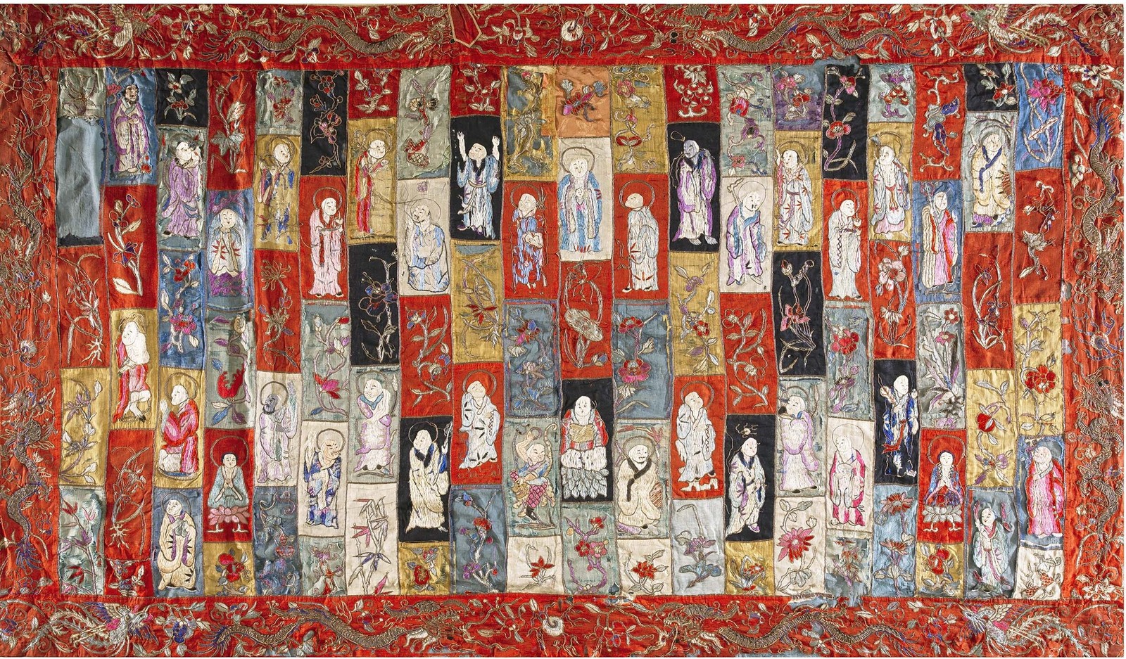 4X6 Antique Chinese Textile Arts Silk Area Rug 1850 gallery