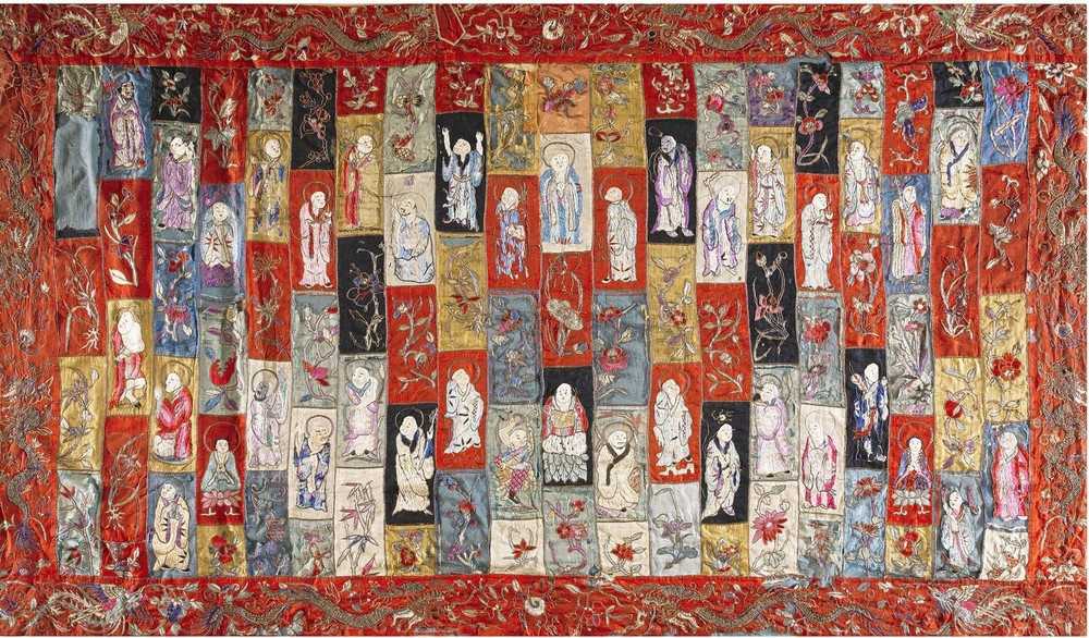 4X6 Antique Chinese Textile Arts Silk Area Rug 1850