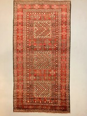 Antique Malayer Rug 320×164 cm Vintage Carpet, large, Red