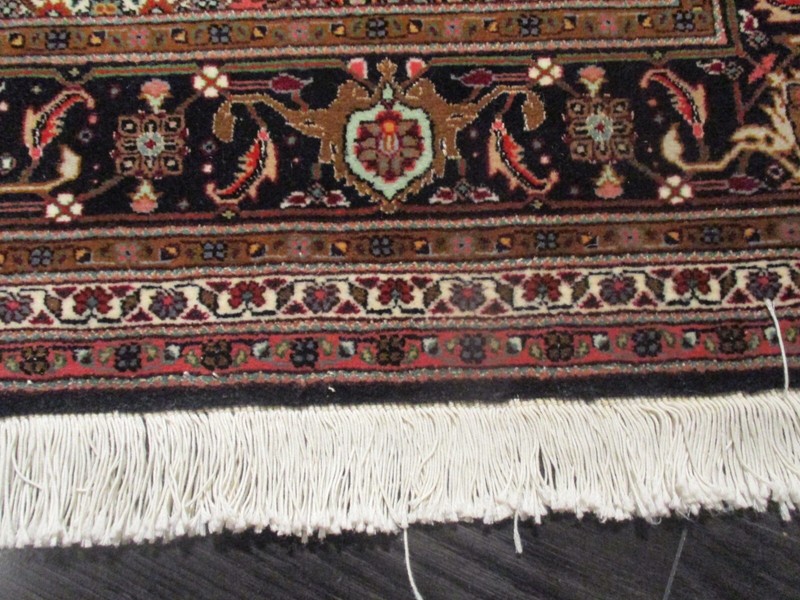 ESTATE Circa 1970 4x5 Intricate Rectangle Mahi Handmade Knotted Wool Rug 585339 gallery