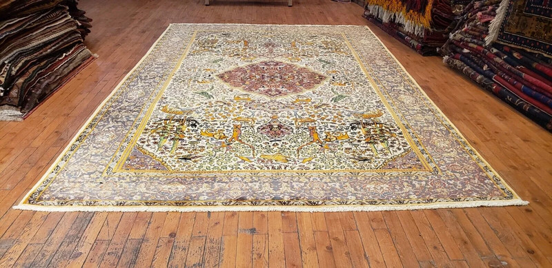 6x9ft Turkish Handknotted Carpet |Exquisite Cr1930-1939s Antique Wool Pile Rug gallery