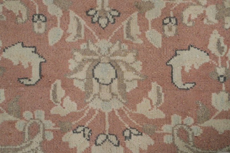 Vegetable Dye Pink Traditional Area Rug 7x9 ft Hand-knotted Wool Distressed Rug gallery