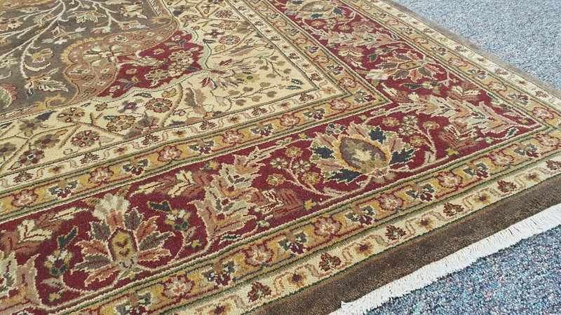 Masterpiece 1940-1950s Vintage Wool Pile Natural Dye Oushak Rug 8x10ft gallery