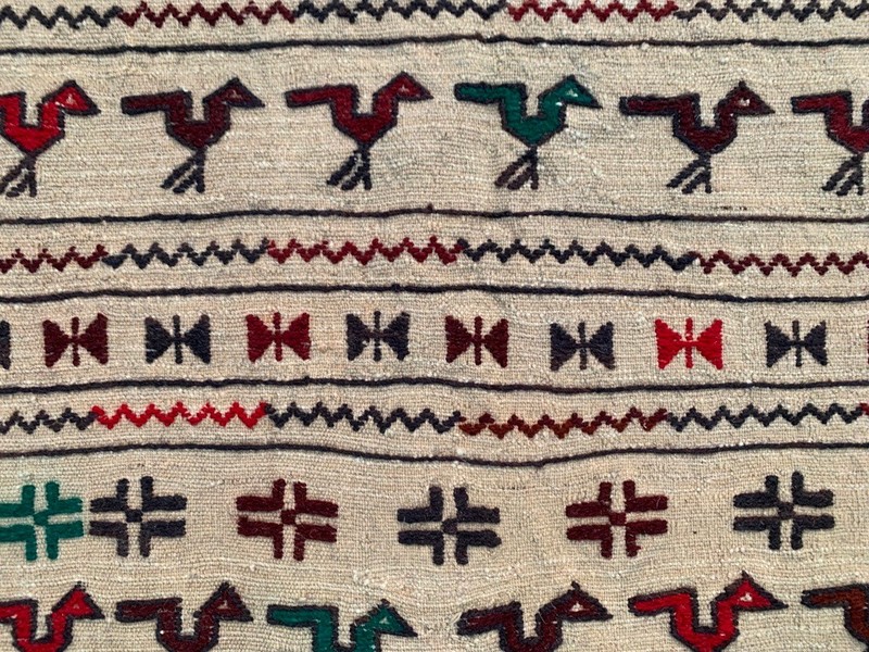 Vintage Afghan Hand-Woven: Mashwani Wool Area Rug, Traditional Carpet (4x6 ft.) gallery