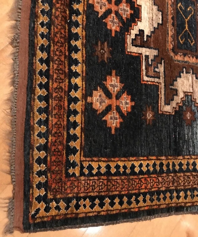 RUG, semi-antique, Beautiful Black, Tan, Ivory, Brown & Taupe gallery